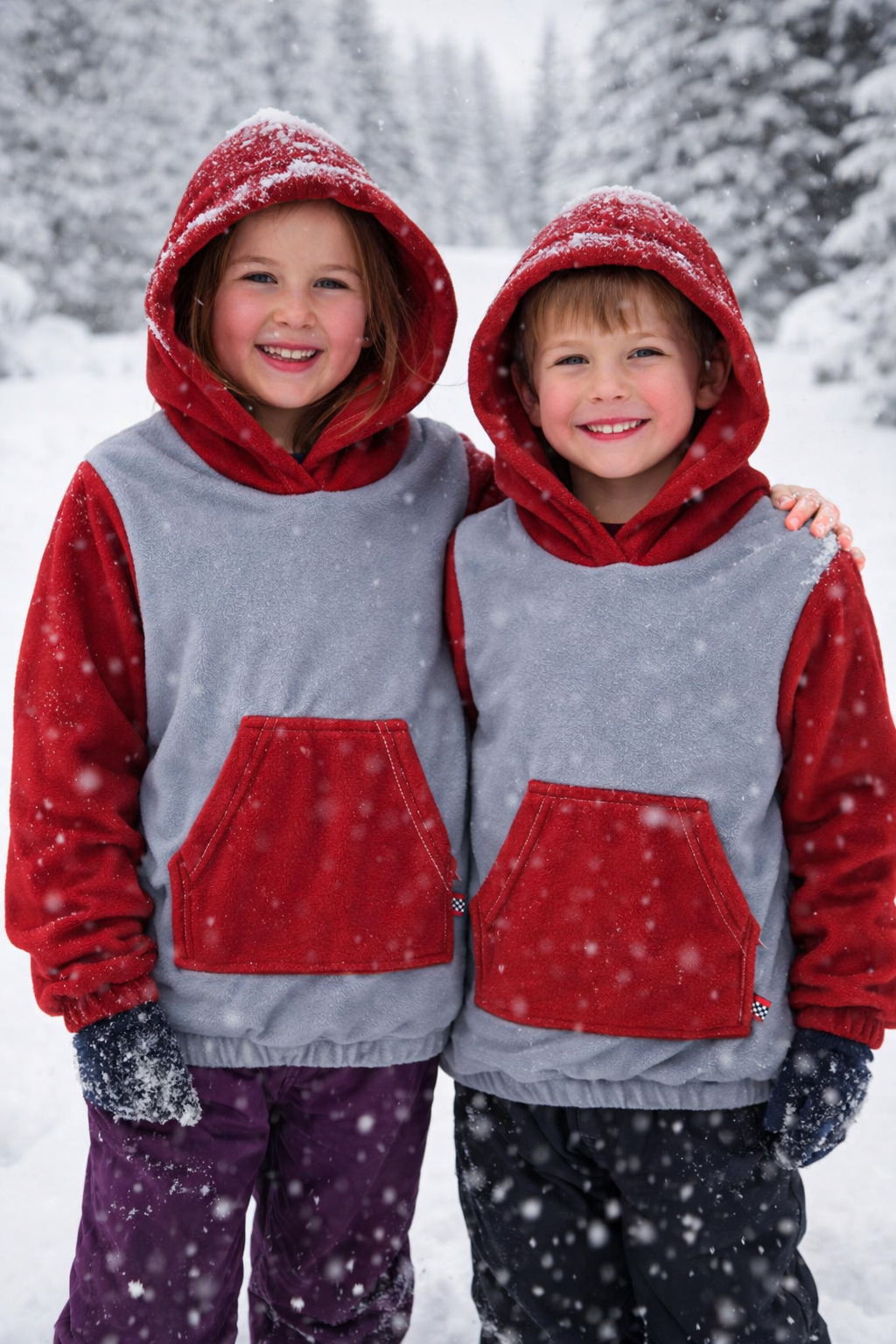 KIRMIZI-GRİ POLAR KAZAK