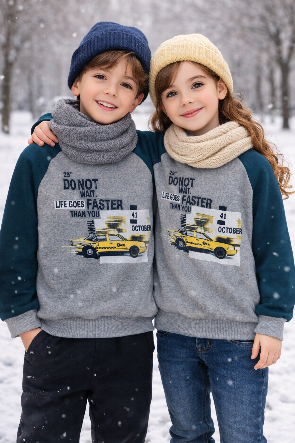 PETROL MAVİ REGLAN KOLLU GRİ TEK ÜST