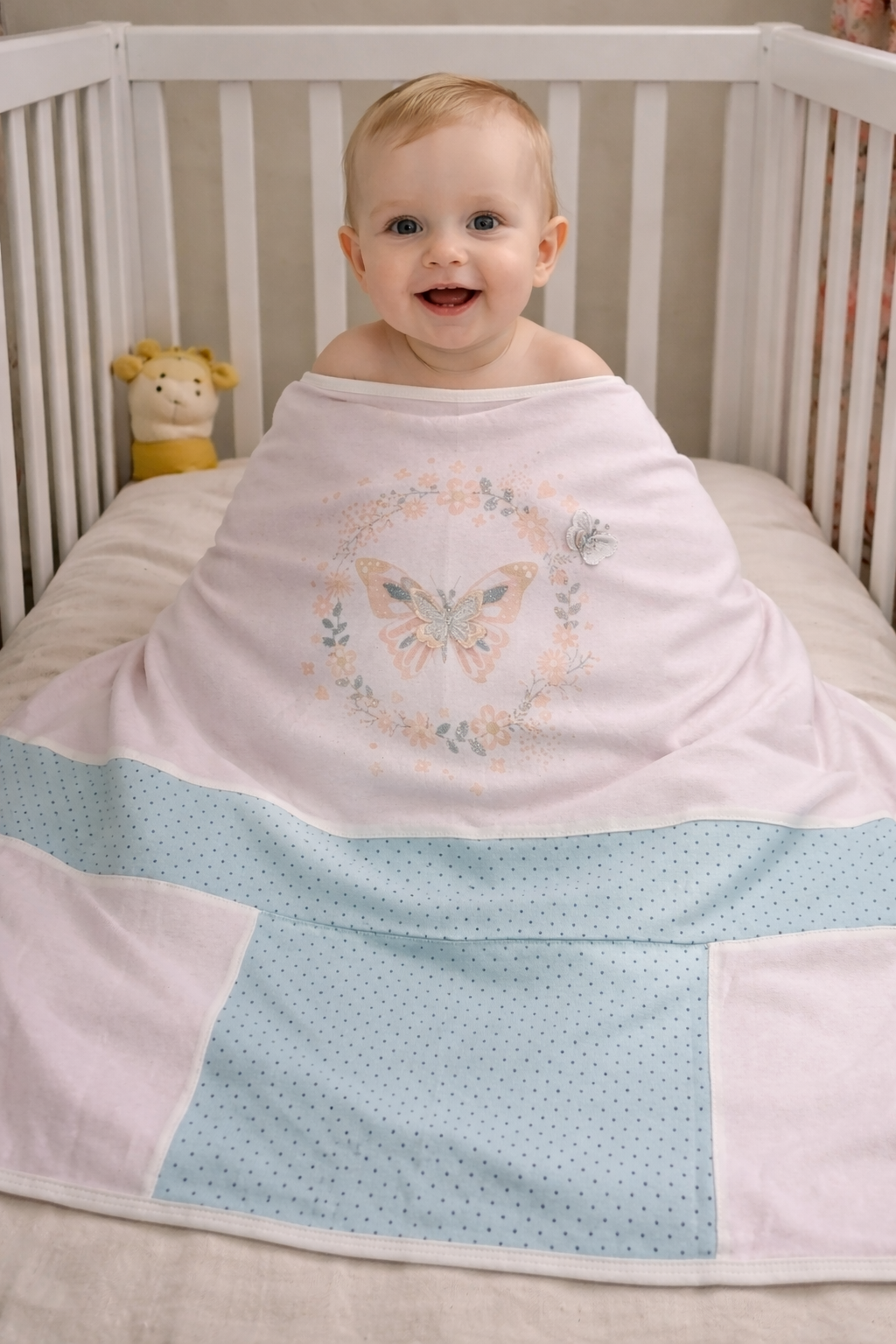 PUANLI MAVİ-EKRU PENYE BATTANİYE