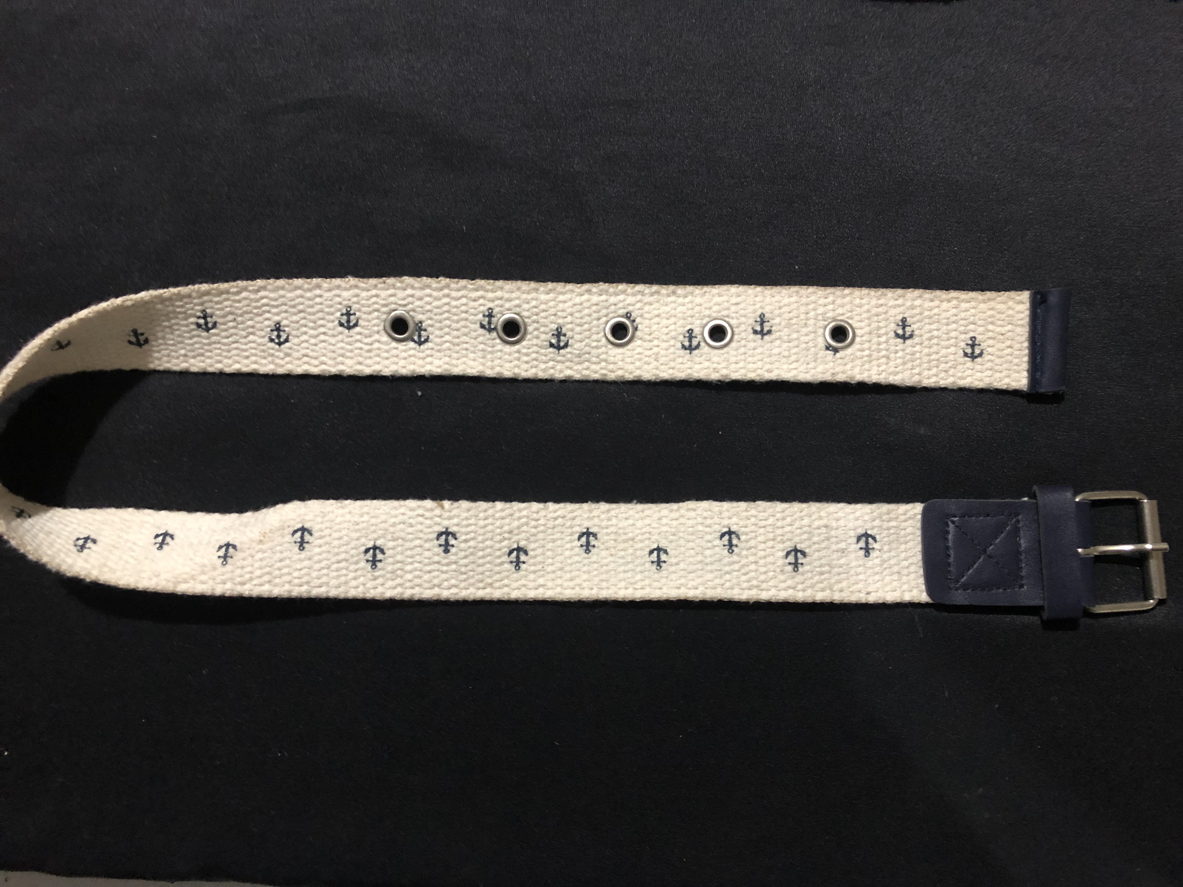 ÇAPA BASKILI KREM DOKUMA KEMER