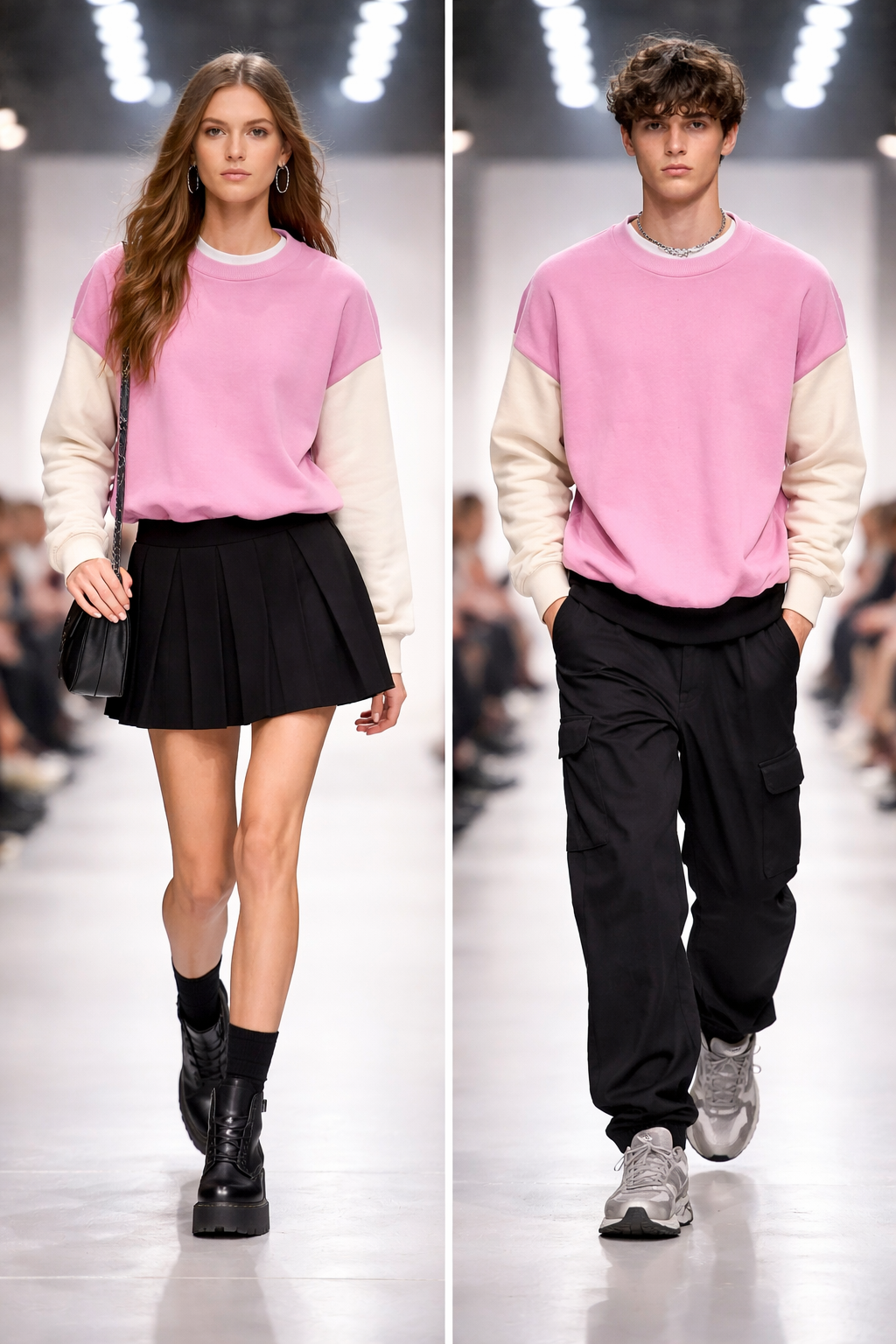 PEMBE EKRU GARNİLİ KAZAK