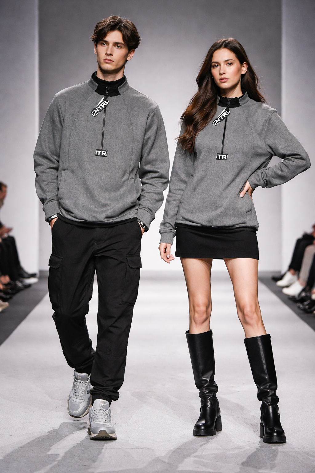 FERMUARLI KIŞLIK GRİ KAZAK