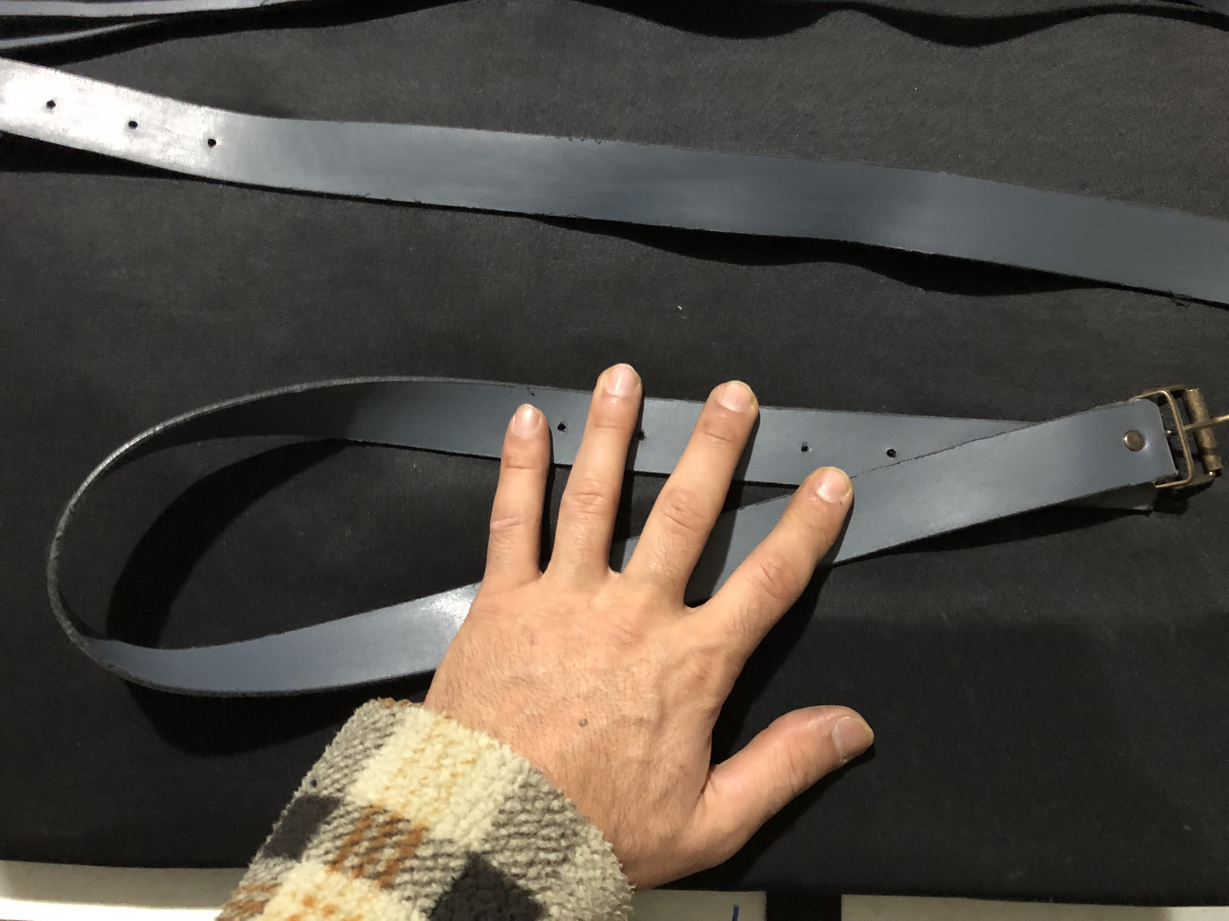 KOYU İNDİĞO DERİ KEMER